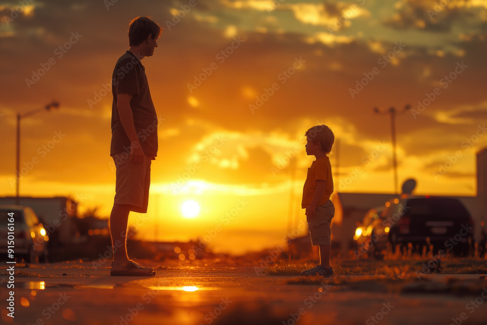 Fototapeta premium Kid getting taller