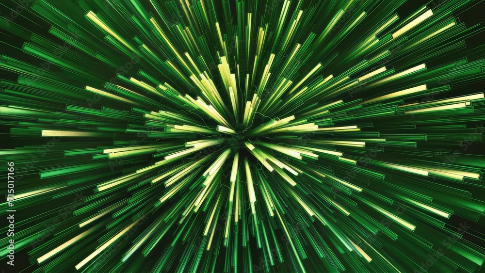Obraz premium Abstract green textured background featuring dynamic lines