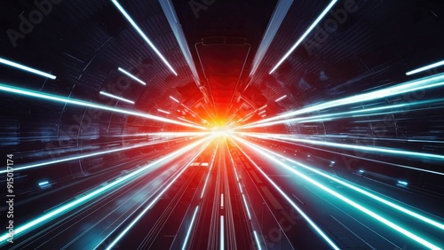 Futuristic abstract light glare effect conveying highspeed movement and dynamic energy