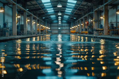Modern water treatment faci...