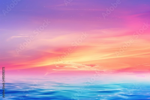 abstract wide blue sky sunset