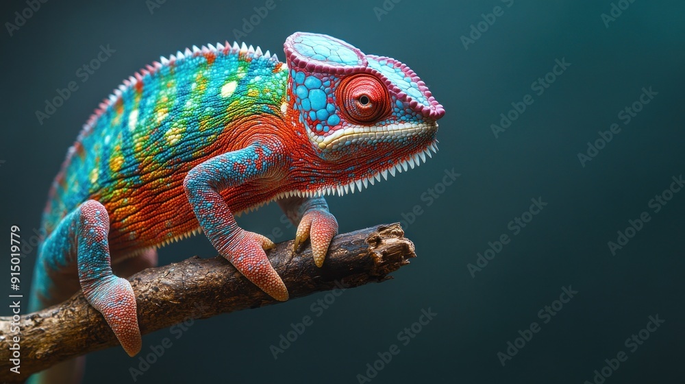 Obraz premium Chameleon on a Branch
