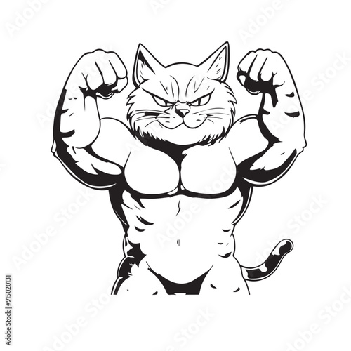 vector illustration icon about muscular animals