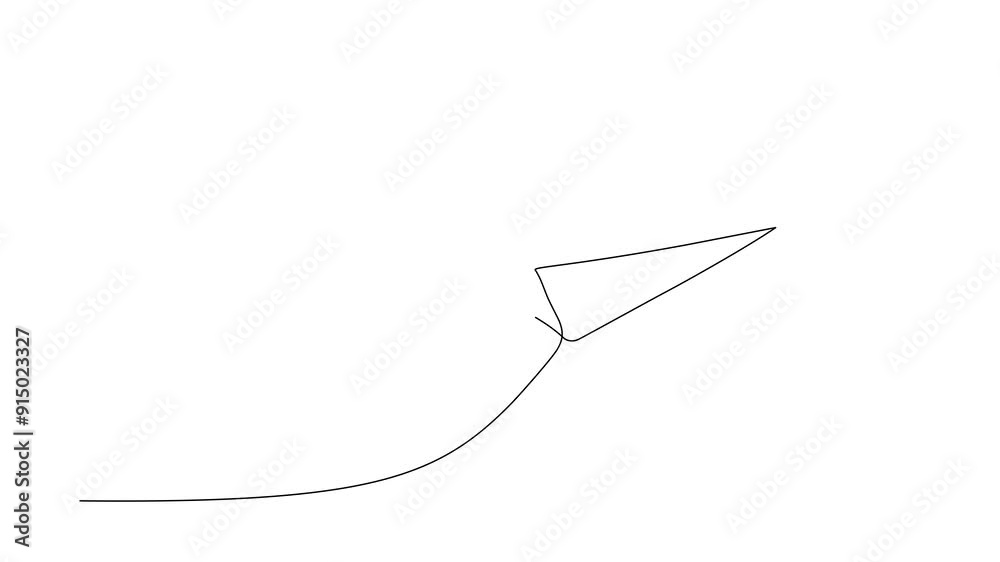 Self drawing animation of continuous single line of airplane with flight route. One line airplane path. The passenger plane flight in sky Video 4K for business, travel, journey, flight airline Self drawing animation of continuous single line of airplane with flight route. One line airplane path. The passenger plane flight in sky Video 4K for business, travel, journey, flight airline