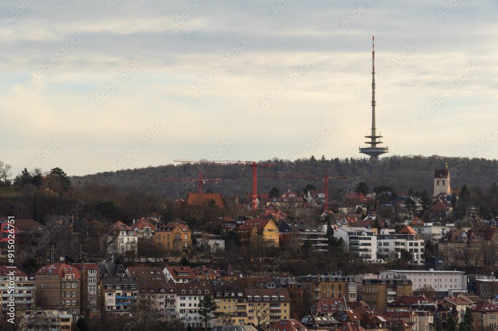 Overlook from the Stuttgart City Library at the Mailänder Platz, Stuttgart