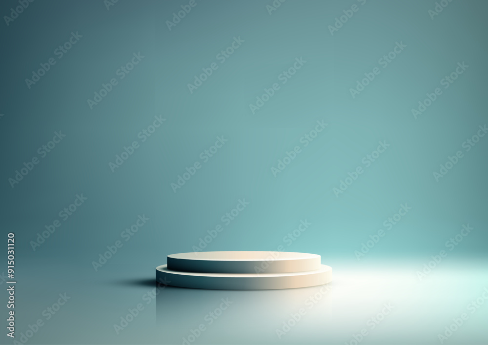 Minimalist 3D Blue Podium on Light Blue Background for Modern Product Display and Showcase Minimalist 3D Blue Podium on Light Blue Background for Modern Product Display and Showcase