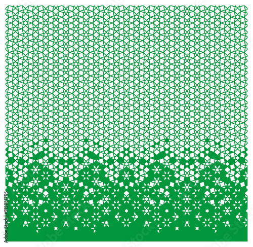 Seamless Islamic Pattern 3d style converting solid background