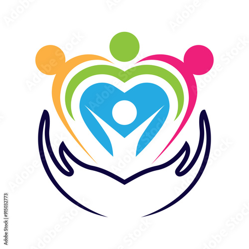 Family care logo vector icon design