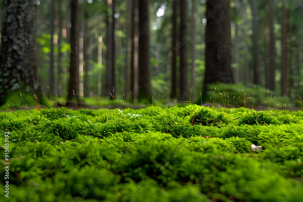 Green Mossy Forest Floor - Photo