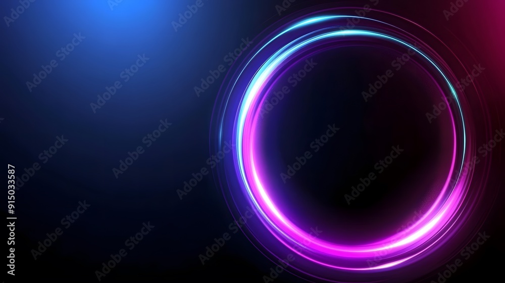 Abstract Blue and Purple Glowing Ring on Black Background, Vector Presentation Design Illustration Abstract Blue and Purple Glowing Ring on Black Background, Vector Presentation Design Illustration