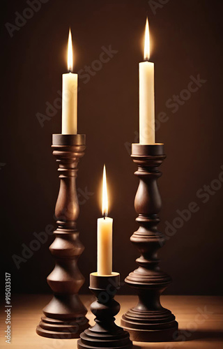 candles on a dark background