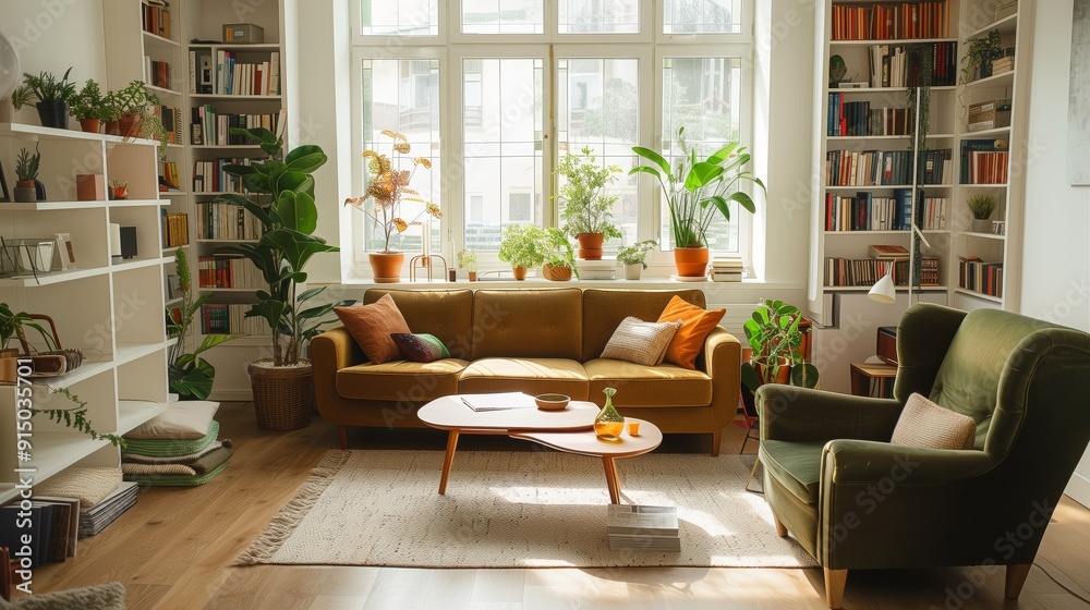 A modern apartment living room A modern apartment living room