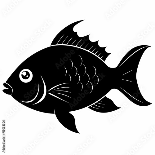 Tilapia Black silhouette