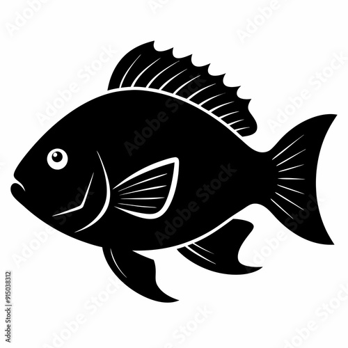 Tilapia Black silhouette