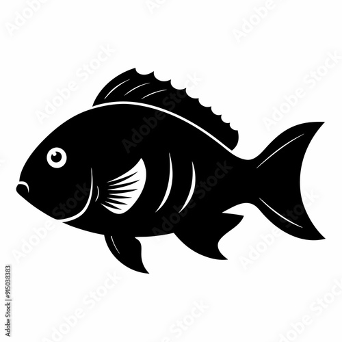 Tilapia Black silhouette