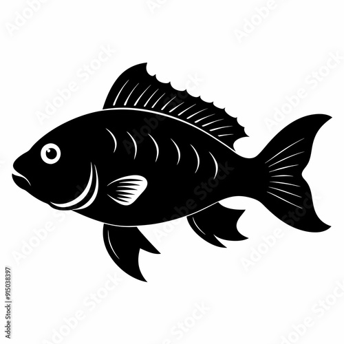 Tilapia Black silhouette