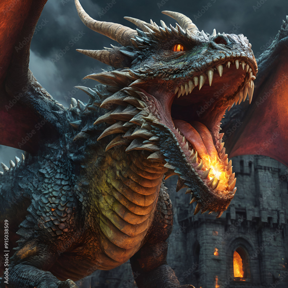 dragon-flying-out-of-a-dark-castle-002 dragon-flying-out-of-a-dark-castle-002