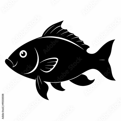 Tilapia Black silhouette