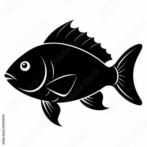 Tilapia Black silhouette