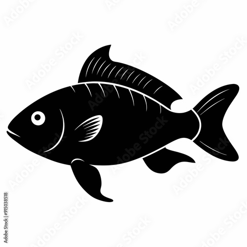 Tilapia Black silhouette