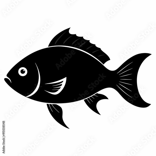 Tilapia Black silhouette
