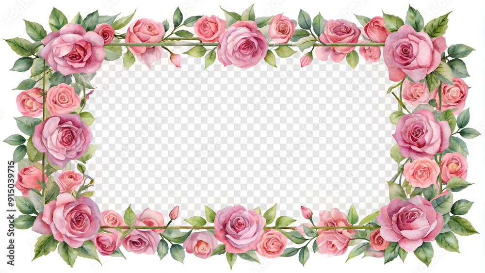 pink rose frame pink rose frame