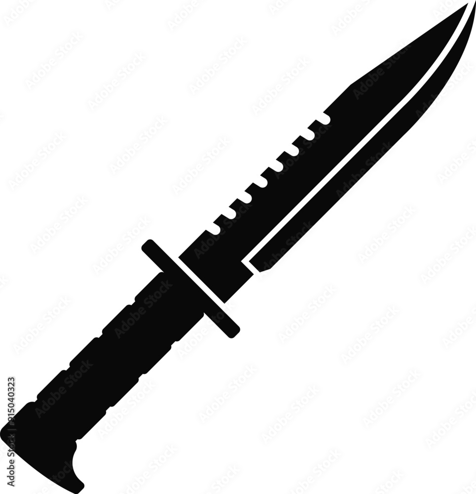 Combat knife icon in flat style. Vector. Combat knife icon in flat style. Vector.