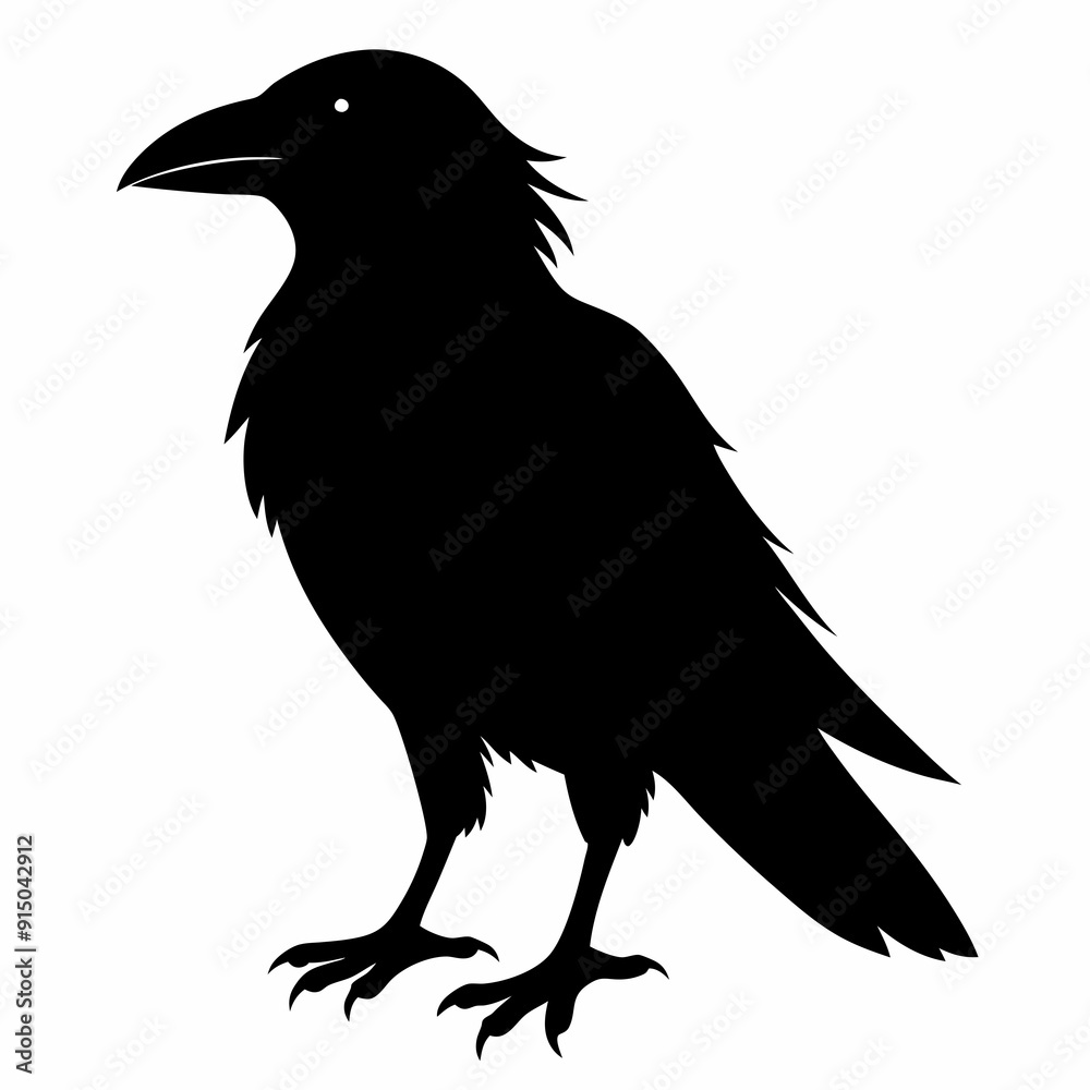 Fototapeta premium Crow Black silhouette