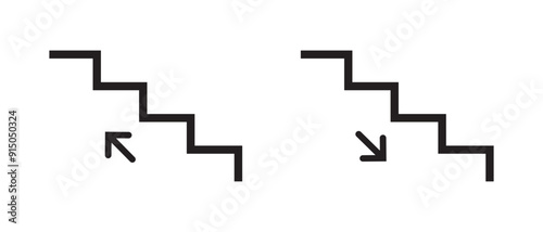 up down stairs icon information sign