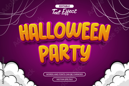 Halloween pasty editable text effect vector