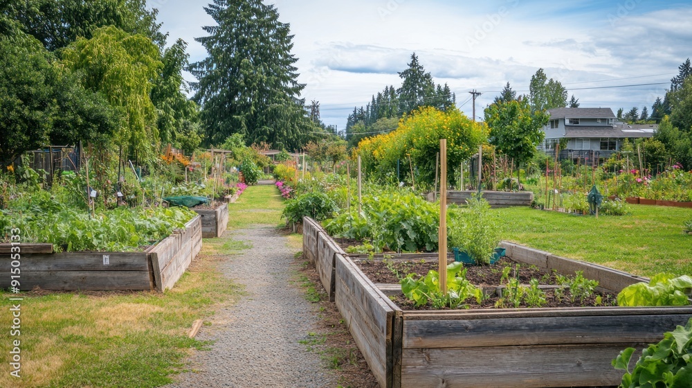 Fototapeta premium Community Garden Path