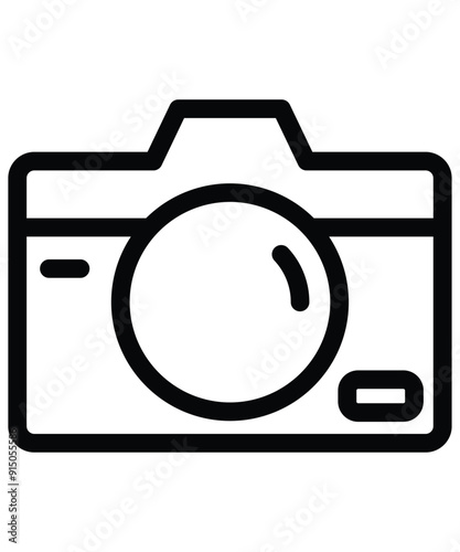 Camera Icon Outline Style Graphic illustration. Camera Icon. Camera video single icon.vector icon.outline graphic. 