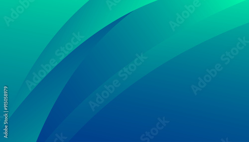 Abstract gradient blue green liquid background. Fluid shapes composition. Vector illustration