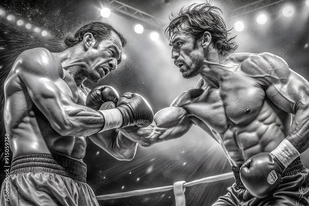 Obraz premium Boxing. Fight Night. 