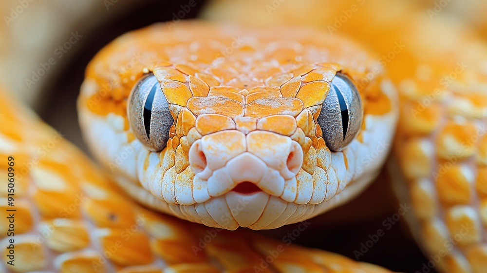 Fototapeta premium Close-up of a Yellow Snake's Eye