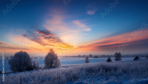 Frosty evening sky