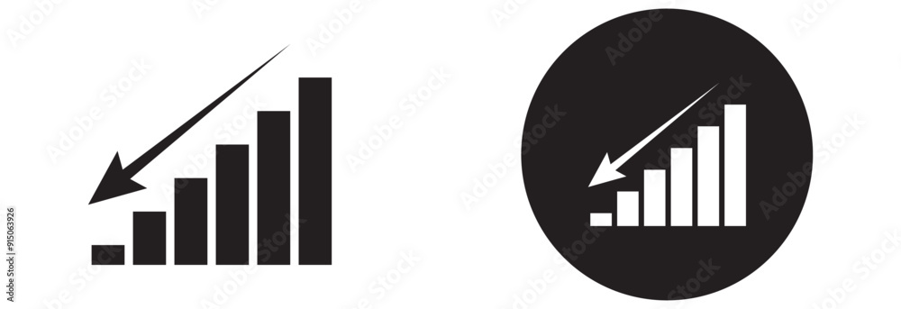 Growing graph set. Growth success arrow icon. Growing graph icon set design ep 10 Growing graph set. Growth success arrow icon. Growing graph icon set design ep 10