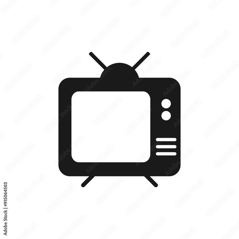 Retro television icon Retro television icon