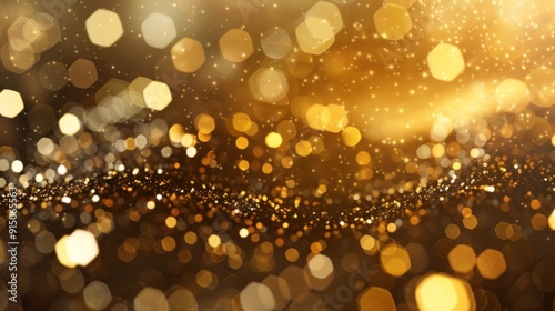 Golden Bokeh Background