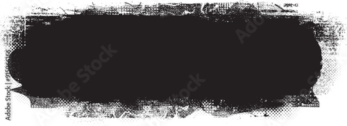 Glitch distorted grange shape . Noise grungy logo . Trendy defect error shapes . Glitched frame .Grunge textured . Distressed effect .Vector shapes