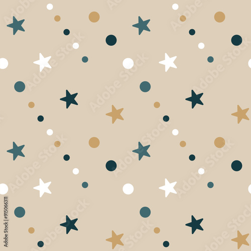 Star Seamless Pattern Vector Illustration. Star Seamless Pattern Vector Illustration Background. Confetti star polka dot. Pixel Perfect