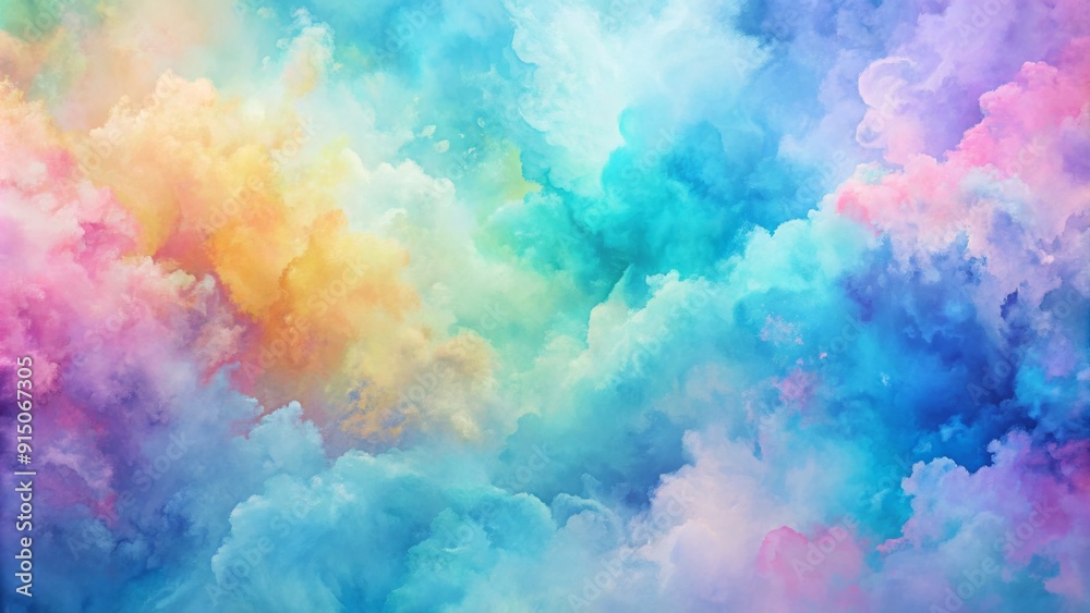 Dreamy Sky A Watercolor Composition of Pastel Clouds in Yellow, Blue, and Pink, Abstract, Surreal, Background, Texture Dreamy Sky A Watercolor Composition of Pastel Clouds in Yellow, Blue, and Pink, Abstract, Surreal, Background, Texture
