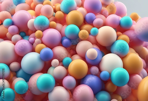 A Close-Up View of a Colorful Cluster of Spheres