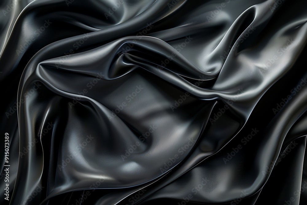 Abstract Black Satin Fabric Background Abstract Black Satin Fabric Background