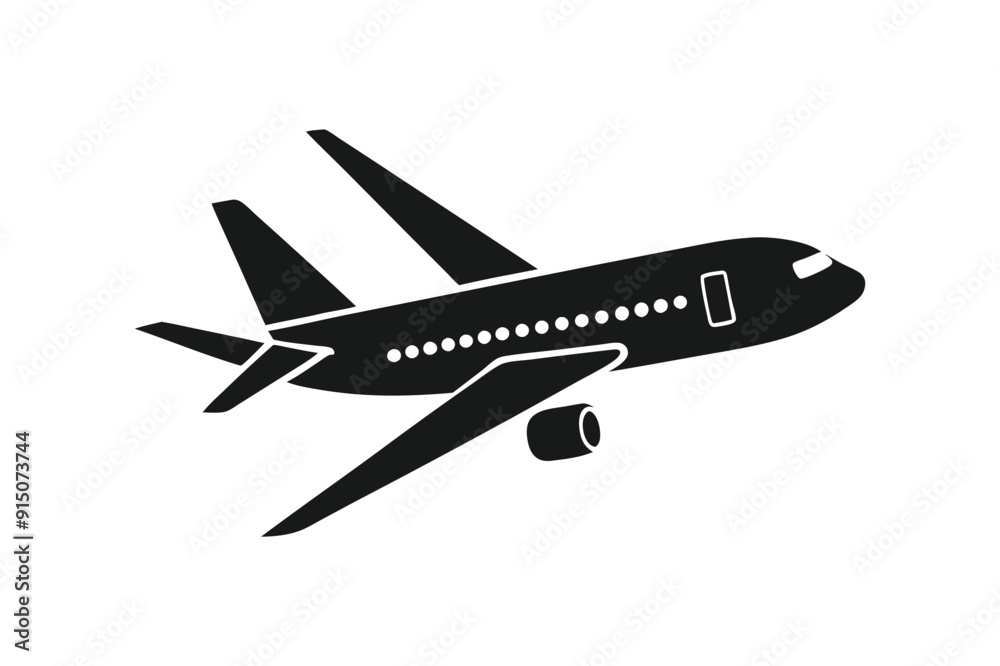 airplanes black colour silhouette vector illustration airplanes black colour silhouette vector illustration