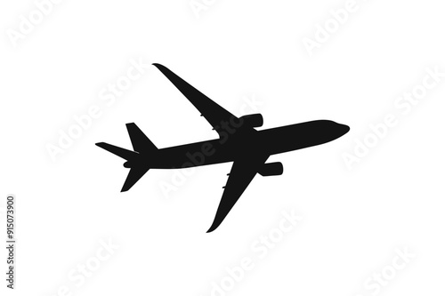 airplanes black colour silhouette vector illustration