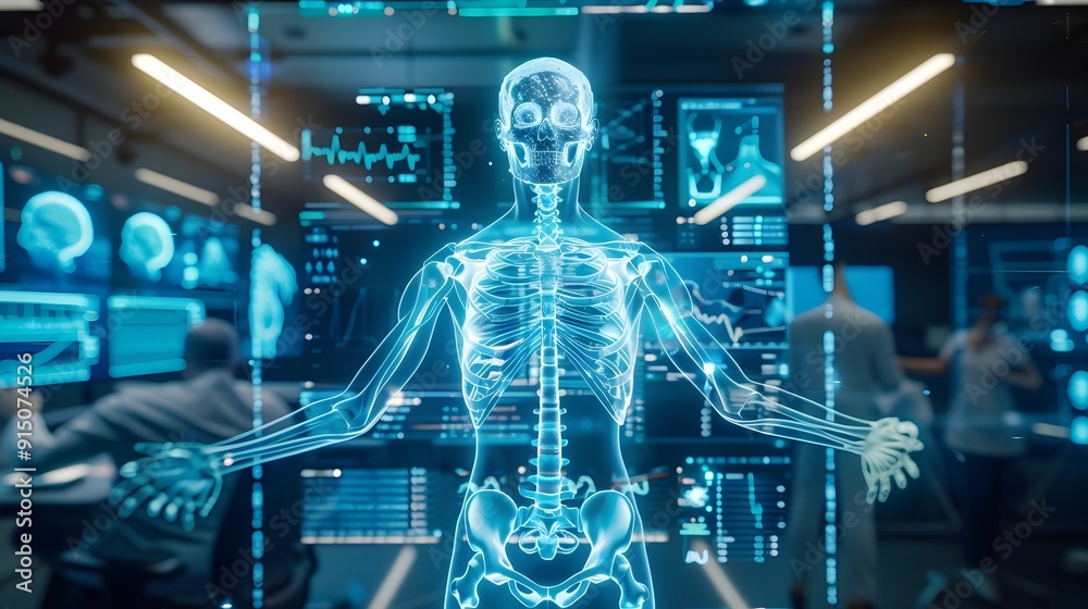 Realism of Digital Hologram of Human Skeleton with Medical Insights Realism of Digital Hologram of Human Skeleton with Medical Insights
