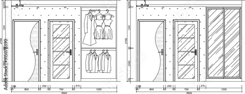 Vector illustration sketch of interior design silhouette of bedroom room