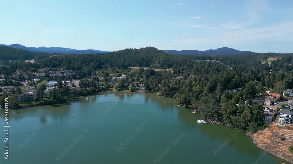 An Aerial Drone Shot of View Royal, Victoria, Canada An Aerial Drone Shot of View Royal, Victoria, Canada