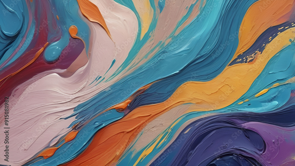 High-Quality Oil Paint Texture: Abstract Background for Wallpaper, Pattern, Art Print, and More - AI Generated High-Quality Oil Paint Texture: Abstract Background for Wallpaper, Pattern, Art Print, and More - AI Generated